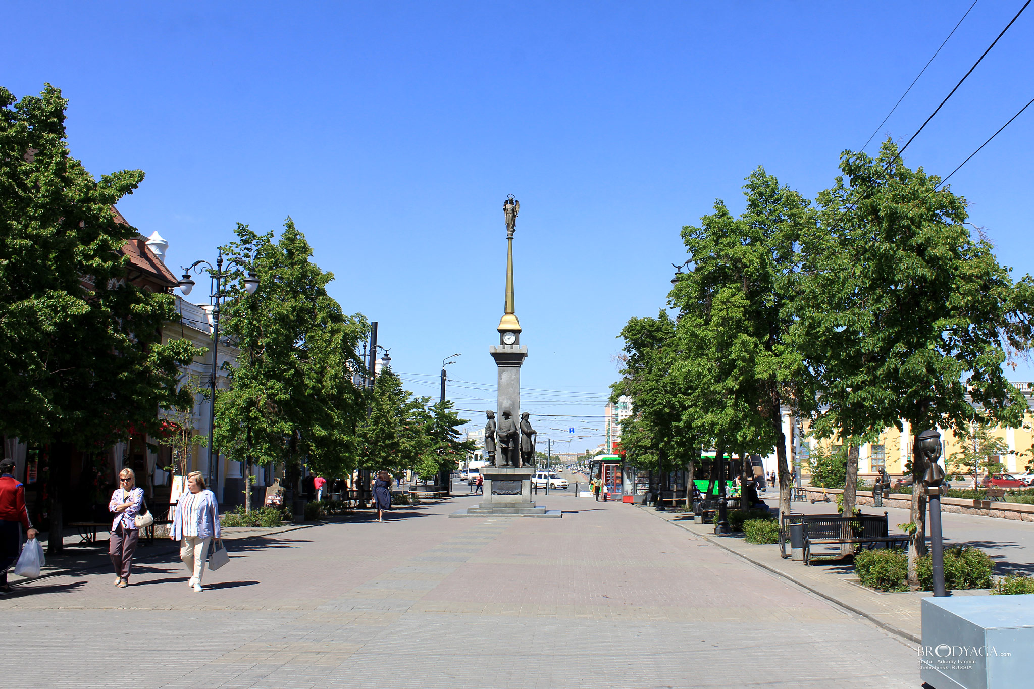 Памятник основателям города. Улица Кирова, Челябинск (Chelyabinsk)